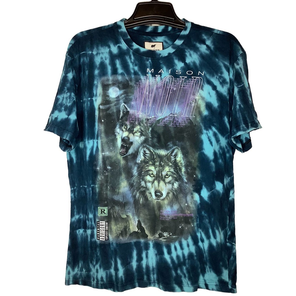 Maison Noir Mens Sz Large Tie Dye Money Over Everything Concert Tshirt Cotton